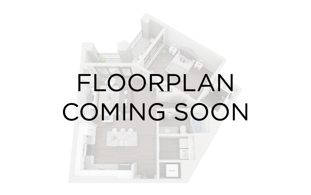 BC1R Renovated - 3 bedroom floorplan layout with 2 bathrooms and 1100 square feet